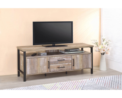 Coaster 59" 2-Drawer TV Console - Weathered Oak