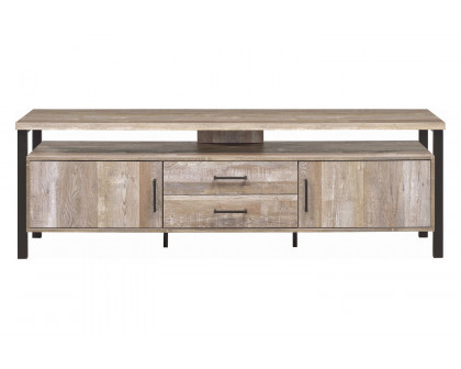 Coaster 71" 2-Drawer TV Console - Weathered Oak