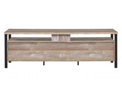 Coaster 71" 2-Drawer TV Console - Weathered Oak