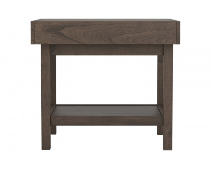 Coaster - Rectangle End Table With Shelf in Wheat Brown