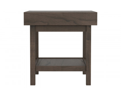 Coaster - Rectangle End Table With Shelf in Wheat Brown