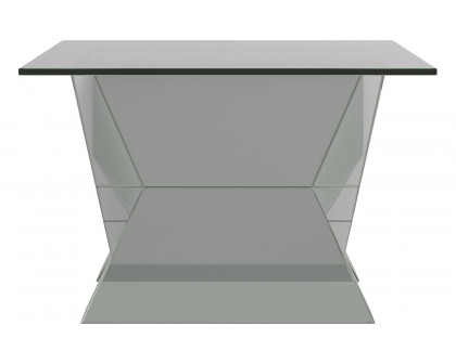 Coaster - Caldwell V-Shaped Coffee Table With Glass Top in Silver