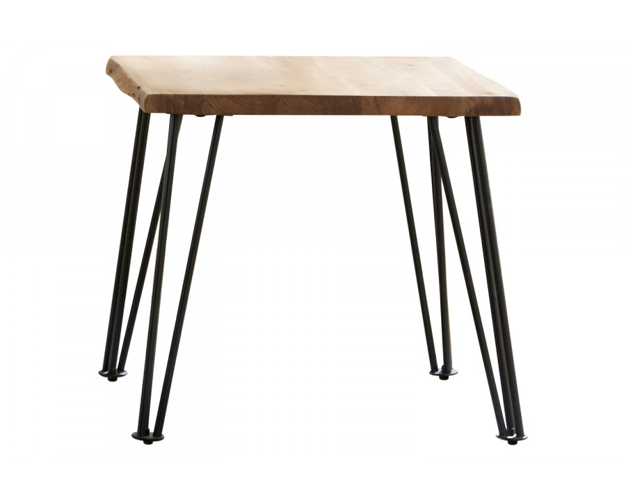 Coaster - Gano End Table With Hairpin Leg in Natural/Matte Black