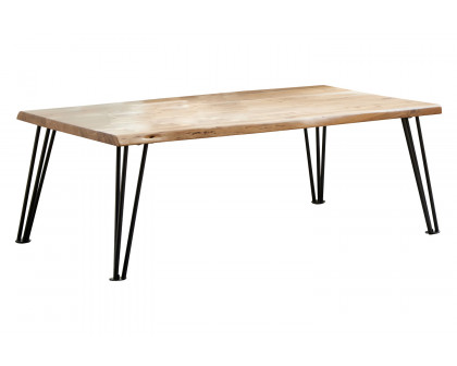 Coaster - Gano Coffee Table With Hairpin Leg in Natural/Matte Black