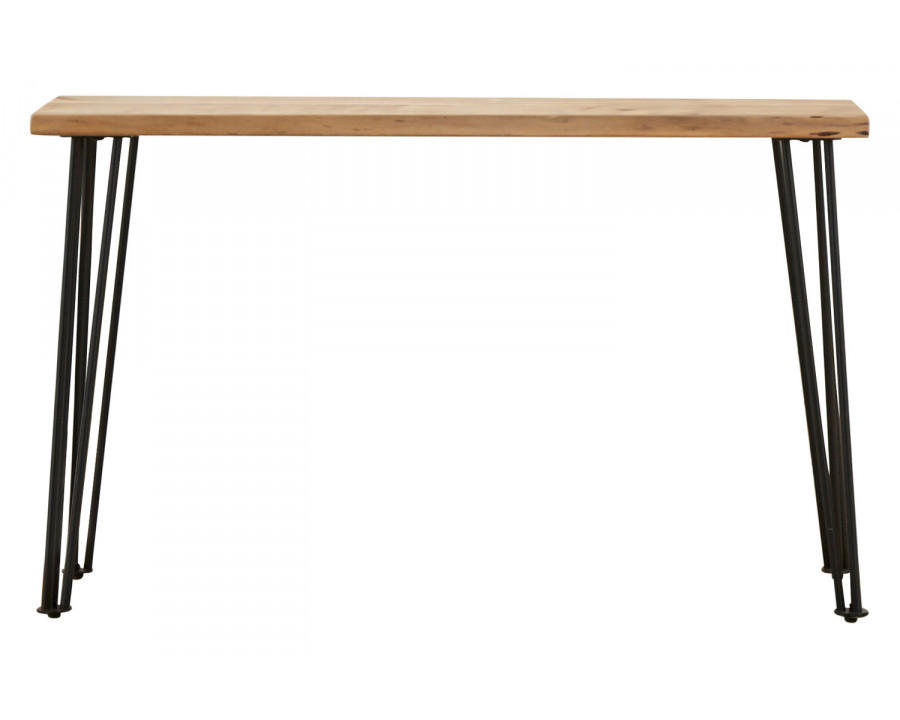 Coaster - Gano Sofa Table With Hairpin Leg in Natural/Matte Black