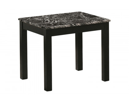 Coaster™ Faux Marble Rectangle 3-Piece Occasional Table Set - Black