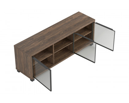 Coaster 3-Door TV Console - Aged Walnut