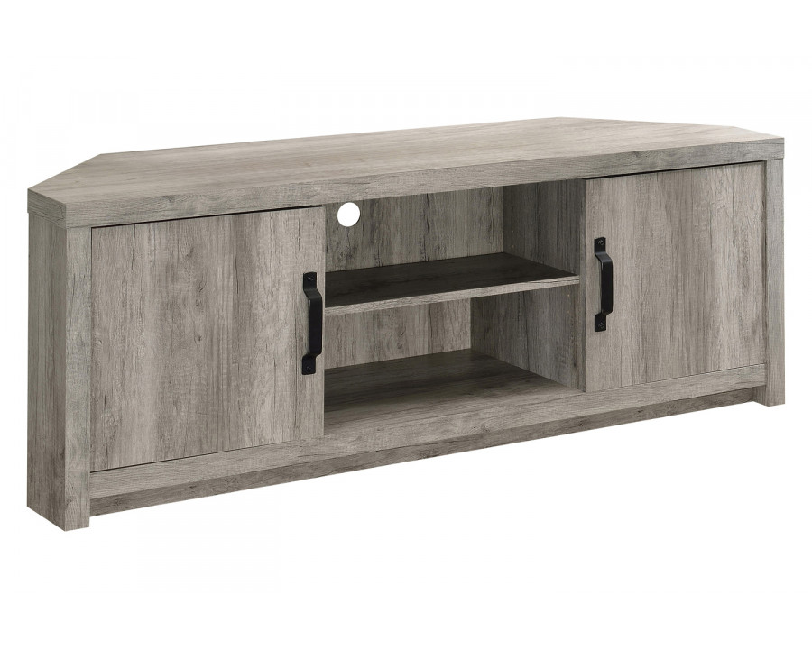 Coaster - 2-Door TV Console With Adjustable Shelf in Gray Driftwood