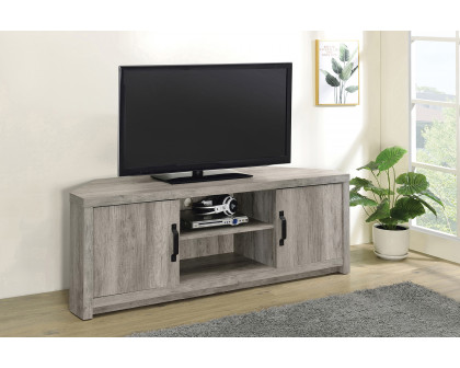 Coaster - 2-Door TV Console With Adjustable Shelf in Gray Driftwood