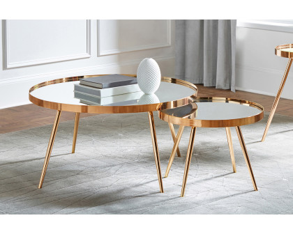 Coaster - Sophia 2-Piece Mirror Top Nesting Coffee Table in Mirror/Gold