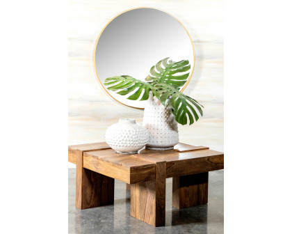 Coaster - Wooden Square Coffee Table in Natural Sheesham