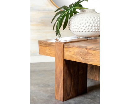 Coaster - Wooden Square Coffee Table in Natural Sheesham