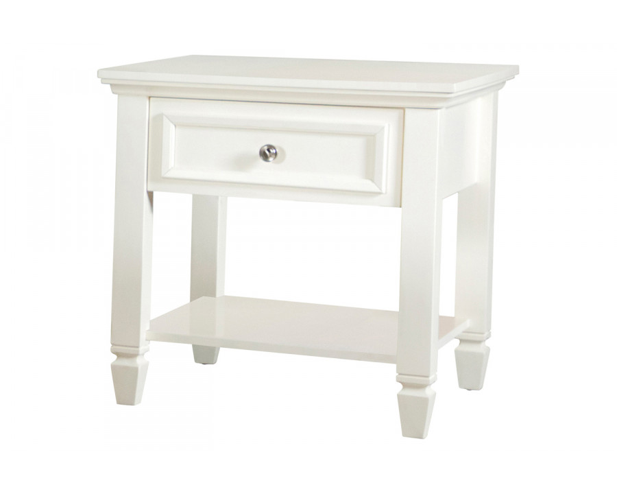 Coaster - Square 1-Drawer End Table With Lower Shelf in Buttermilk