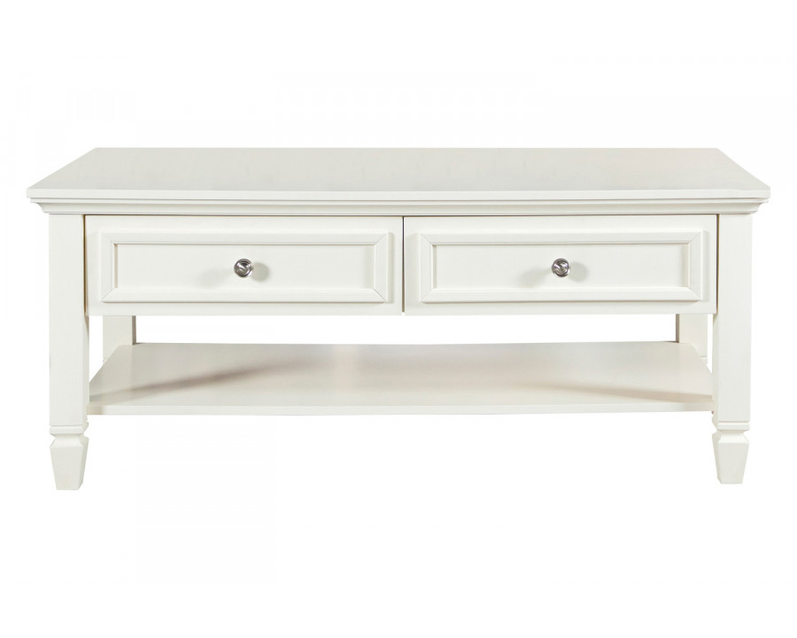 Coaster - Rectangular 2-Drawer Coffee Table in Buttermilk