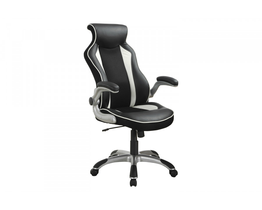 Coaster - Adjustable Height Office Chair 800048 in Black/Silver