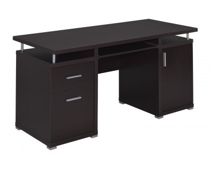 Coaster Tracy 2-Drawer Computer Desk - Cappuccino