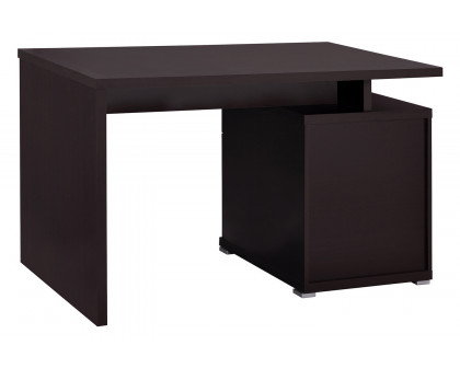 Coaster Irving 2-Drawer Office Desk with Cabinet - Cappuccino