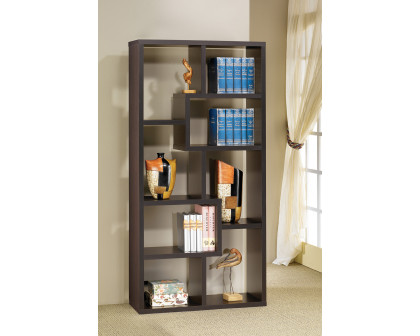 Coaster Theo 10-Shelf Bookcase - Cappuccino