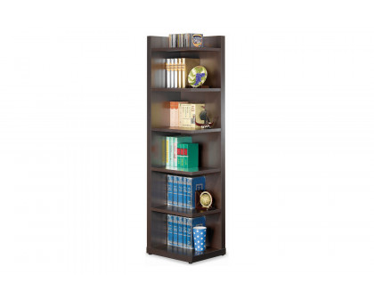 Coaster - 6-Tier Corner Bookcase in Cappuccino