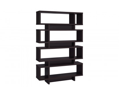 Coaster Reid 4-Tier Open Back Bookcase - Cappuccino