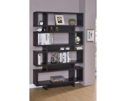 Coaster Reid 4-Tier Open Back Bookcase - Cappuccino