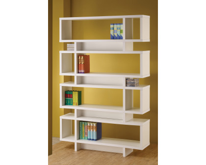 Coaster Reid 4-Tier Open Back Bookcase - White