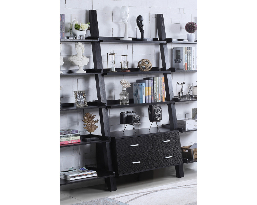 Coaster - Bower 4-Drawer Storage Bookcase in Cappuccino