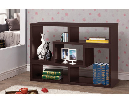 Coaster Velma Convertible TV Console And Bookcase - Cappuccino