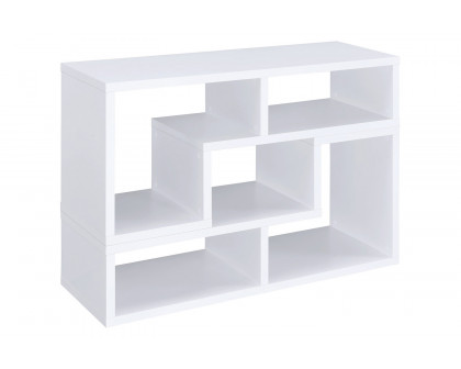 Coaster Velma Convertible TV Console And Bookcase - White