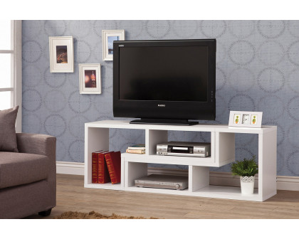 Coaster Velma Convertible TV Console And Bookcase - White