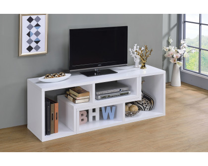 Coaster Velma Convertible TV Console And Bookcase - White