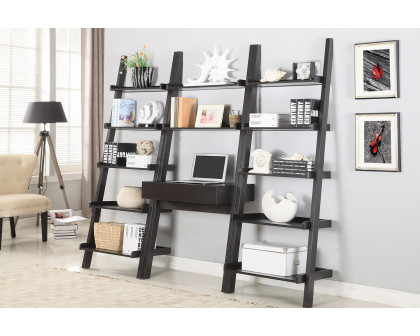 Coaster - Bower 5-Shelf Ladder Bookcase in Cappuccino