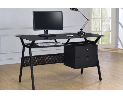 Coaster - Weaving 2-Drawer Computer Desk in Black