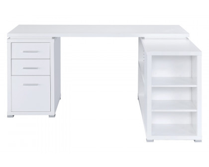 Coaster Yvette L-Shape Office Desk - White