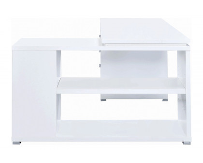 Coaster Yvette L-Shape Office Desk - White