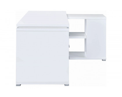 Coaster Yvette L-Shape Office Desk - White