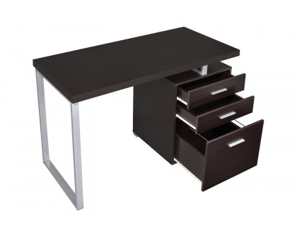 Coaster Brennan 3-Drawer Office Desk - Cappuccino