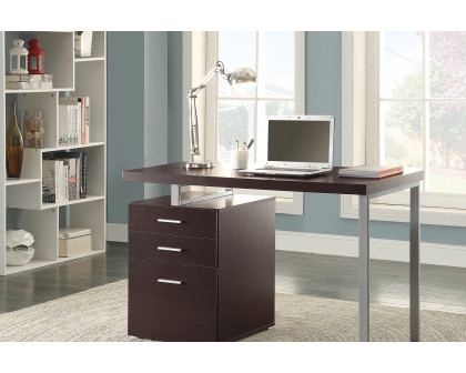 Coaster Brennan 3-Drawer Office Desk - Cappuccino