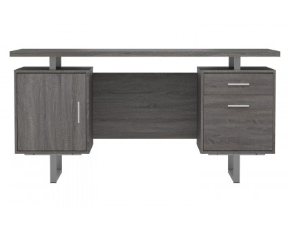 Coaster™ Lawtey Floating Top Office Desk - Weathered Gray