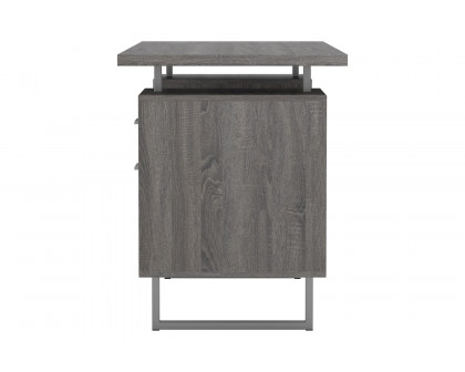 Coaster™ Lawtey Floating Top Office Desk - Weathered Gray