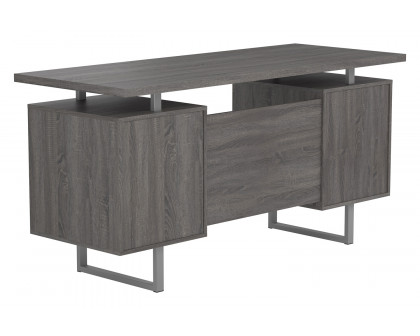 Coaster™ Lawtey Floating Top Office Desk - Weathered Gray