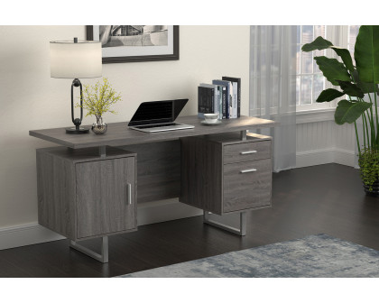 Coaster™ Lawtey Floating Top Office Desk - Weathered Gray