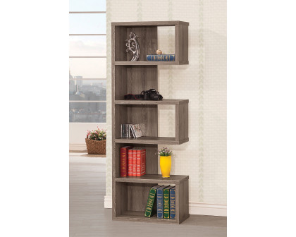 Coaster Joey 5-Tier Bookcase - Weathered Gray