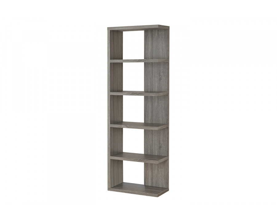 Coaster - 5-Tier Bookcase in Weathered Gray