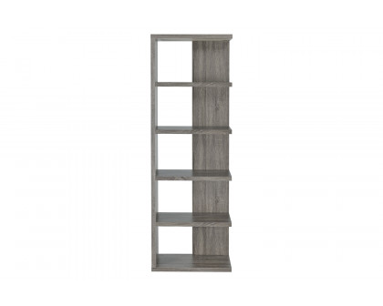 Coaster - 5-Tier Bookcase in Weathered Gray