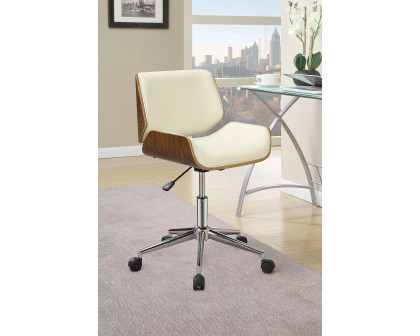 Coaster Adjustable Height Office Chair 800613 - Ecru/Chrome