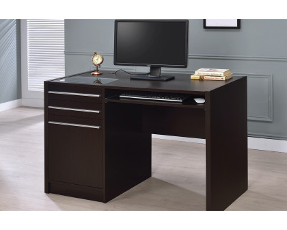 Coaster - Halston Rectangular Connect-It Office Desk in Cappuccino