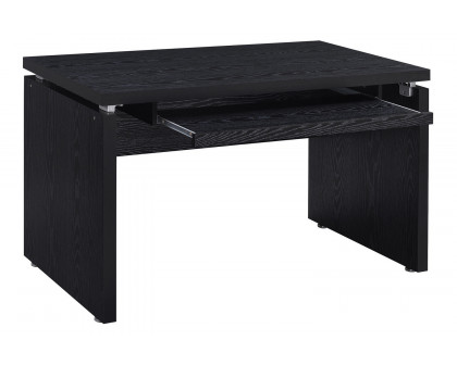 Coaster Russell Computer Desk with Keyboard Tray - Black Oak