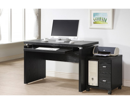 Coaster Russell Computer Desk with Keyboard Tray - Black Oak