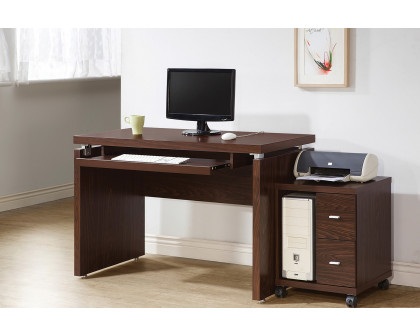 Coaster Russell Computer Desk with Keyboard Tray - Medium Oak